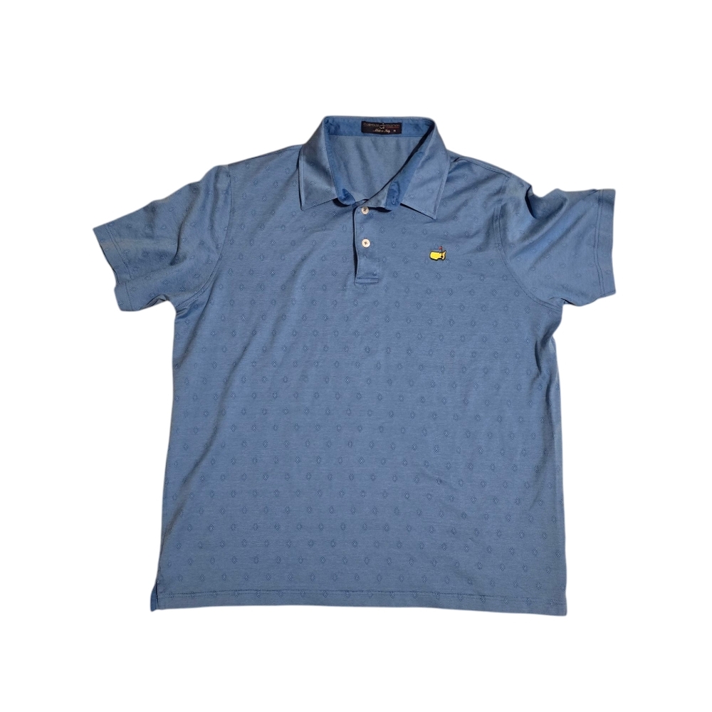 Clubhouse Collection Masters Golf Polo Shirt Size X-Large Light Blue Italy